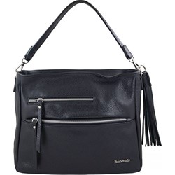 Listonoszka Barberini`s matowa na ramię czarna elegancka z frędzlami  - zdjęcie produktu