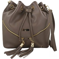 Torebka Barberini`s średniej wielkości brązowa matowa na ramię  - zdjęcie produktu