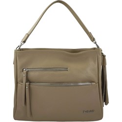 Listonoszka Barberini`s lakierowana z frędzlami na ramię  - zdjęcie produktu