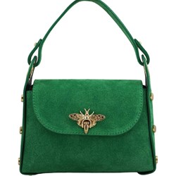 Barberini`s listonoszka zielona na ramię średnia z aplikacjami  - zdjęcie produktu