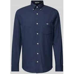 Koszula męska Gant z bawełny z klasycznym kołnierzykiem casualowa  - zdjęcie produktu