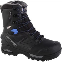 Buty trekkingowe damskie czarne Salomon na płaskiej podeszwie sportowe wiązane  - zdjęcie produktu
