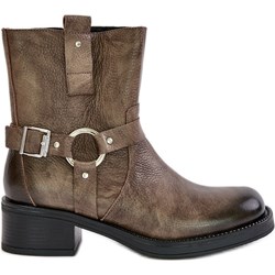 Botki Zazoo casual ze skóry z zamkiem  - zdjęcie produktu
