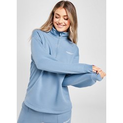 Bluza damska niebieska Pink Soda długa na jesień z napisami  - zdjęcie produktu