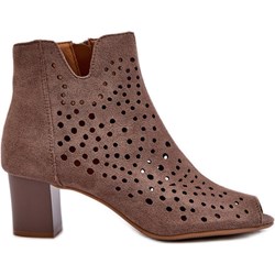 Botki Pe2 eleganckie na obcasie  - zdjęcie produktu