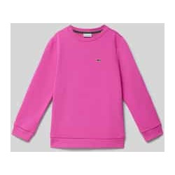 Różowa bluza dziewczęca Lacoste z bawełny jesienna  - zdjęcie produktu