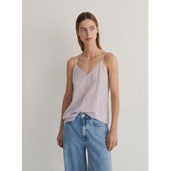 Bluzka damska Reserved fioletowa casual z dekoltem w serek  - zdjęcie produktu