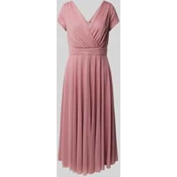 Sukienka Vera Mont mini z krótkim rękawem z dekoltem w serek  - zdjęcie produktu