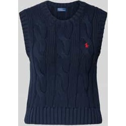 Granatowa kamizelka damska Polo Ralph Lauren bawełniana  - zdjęcie produktu