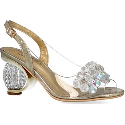 Sandały damskie Sca'Viola na średnim obcasie eleganckie z klamrą na  - zdjęcie produktu