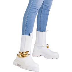 Botki na zamek casual płaskie  - zdjęcie produktu