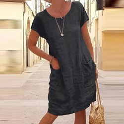 Sukienka Intimica z krótkimi rękawami boho mini  - zdjęcie produktu
