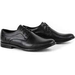 Buty eleganckie męskie Joker czarne sznurowane  - zdjęcie produktu