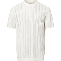 Sweter męski biały z tkaniny  - zdjęcie produktu