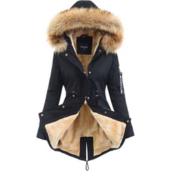 Kurtka damska z kapturem czarna krótka casual  - zdjęcie produktu