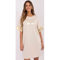 Sukienka Italy Moda z napisami luźna na spacer sportowa  - zdjęcie produktu