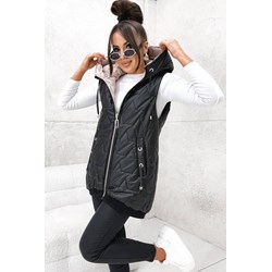 Czarna kamizelka damska Olika casual  - zdjęcie produktu