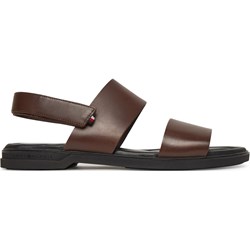 Sandały męskie brązowe Tommy Hilfiger z klamrą  - zdjęcie produktu