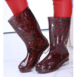 Pantofelek24 kalosze damskie casual bez zapięcia z nadrukami płaskie  - zdjęcie produktu