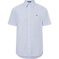 Koszula męska niebieska Tommy Jeans z krótkim rękawem na lato  - zdjęcie produktu