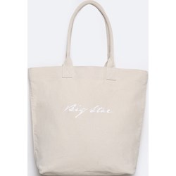 Shopper bag BIG STAR matowa z tkaniny w stylu młodzieżowym mieszcząca a4  - zdjęcie produktu
