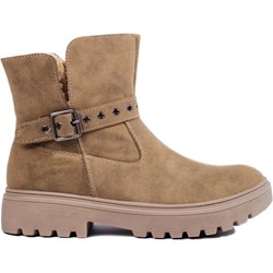 Botki Shelovet płaskie casualowe zamszowe  - zdjęcie produktu