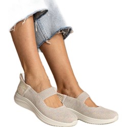 Trampki damskie beżowe z tkaniny bez zapięcia na lato płaskie  - zdjęcie produktu