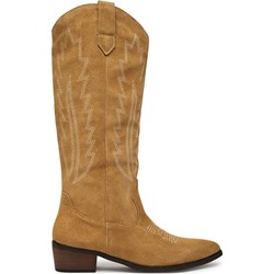 Kozaki damskie DeeZee brązowe na zamek  - zdjęcie produktu