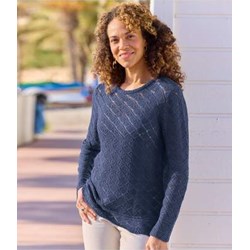 Sweter damski Atlas For Men z okrągłym dekoltem  - zdjęcie produktu