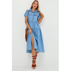 Sukienka Jacinshop midi casual szmizjerka  - zdjęcie produktu