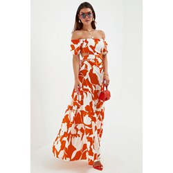 Sukienka Jacinshop maxi rozkloszowana bez rękawów letnia  - zdjęcie produktu