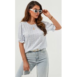 Bluzka damska Jacinshop z okrągłym dekoltem z krótkim rękawem  - zdjęcie produktu