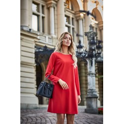 Sukienka Style bez wzorów na randkę casual z okrągłym dekoltem mini  - zdjęcie produktu