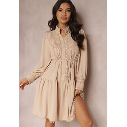 Sukienka Renee na uczelnię koszulowa midi w stylu retro  - zdjęcie produktu