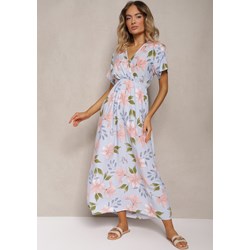 Sukienka Renee maxi w serek bawełniana  - zdjęcie produktu