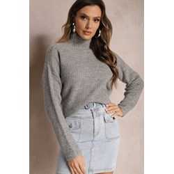 Sweter damski szary Renee z golfem  - zdjęcie produktu
