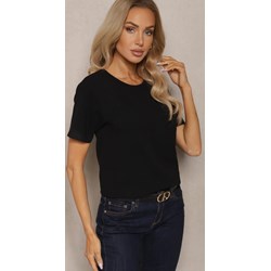 Bluzka damska Renee dzianinowa z krótkimi rękawami z okrągłym dekoltem  - zdjęcie produktu