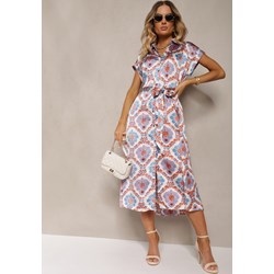 Sukienka Renee rozkloszowana boho z krótkim rękawem  - zdjęcie produktu