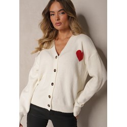 Sweter damski Renee casualowy z dekoltem w serek  - zdjęcie produktu