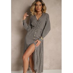 Renee sukienka maxi kopertowa z długimi rękawami  - zdjęcie produktu