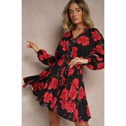 Sukienka Renee mini z długimi rękawami z dekoltem w serek  - zdjęcie produktu