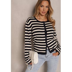 Sweter damski Renee w paski z okrągłym dekoltem  - zdjęcie produktu