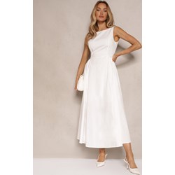 Sukienka biała Renee wieczorowa elegancka bez rękawów  - zdjęcie produktu