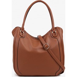 Shopper bag Born2be matowa brązowa elegancka  - zdjęcie produktu