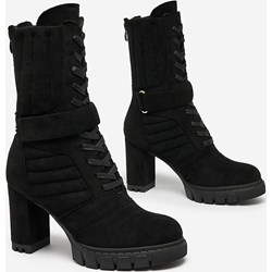 Botki Royalfashion.pl na obcasie na zamek casual  - zdjęcie produktu
