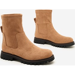 Botki Royalfashion.pl na płaskiej podeszwie casualowe zamszowe  - zdjęcie produktu
