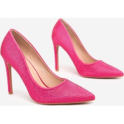 Czółenka Royalfashion.pl na szpilce na wiosnę na wysokim obcasie bez zapięcia ze szpiczastym noskiem  - zdjęcie produktu