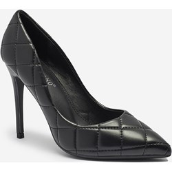 Czarne czółenka Royalfashion.pl na lato na wysokim obcasie eleganckie bez zapięcia  - zdjęcie produktu
