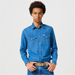 Koszula męska Wrangler casual z klasycznym kołnierzykiem z długim rękawem  - zdjęcie produktu