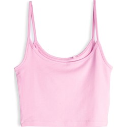 Bluzka damska różowa Gate z okrągłym dekoltem bawełniana  - zdjęcie produktu